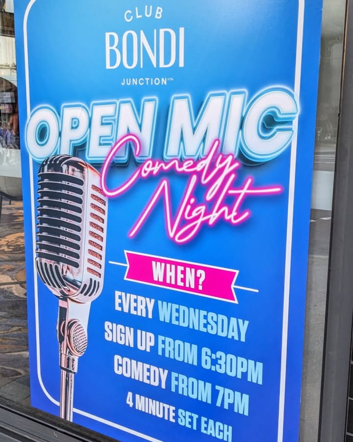 Featured image for “Wednesday Comedy Nights: Open Mic Laughs at Club Bondi Junction”