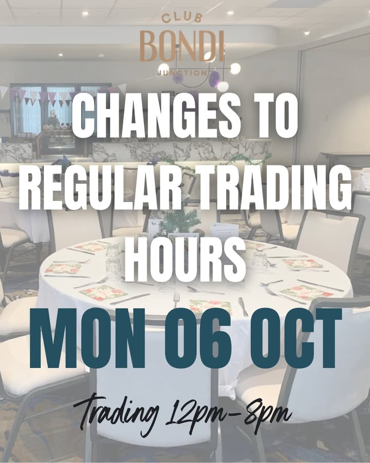 Featured image for “Public Holiday Update: Club Bondi Junction Opening Hours & Bingo Changes”