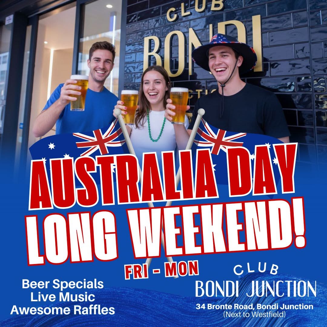 Featured image for “Australia Day Long Weekend at Club Bondi Junction”