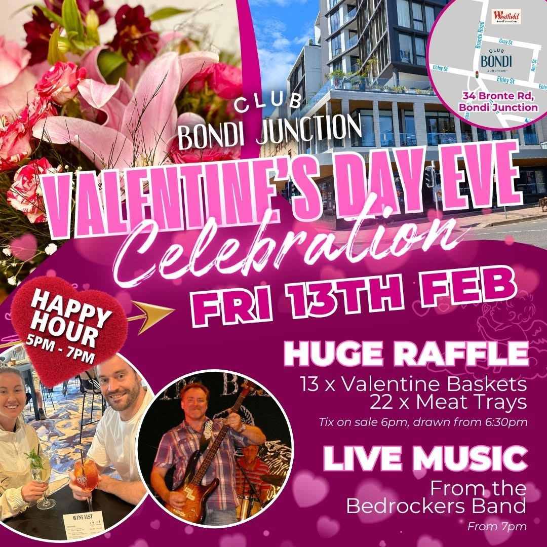 Featured image for “Valentine’s Eve Party at Club Bondi Junction”