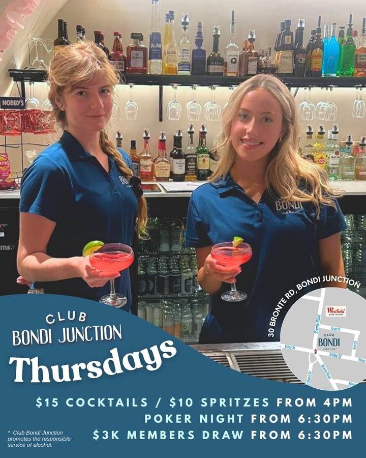 Featured image for “Thursdays at Club Bondi Junction: Cocktails and Poker”