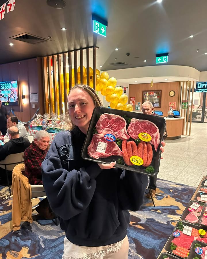 Featured image for “Meat Tray Raffle Winner Felicity at Club Bondi Junction”