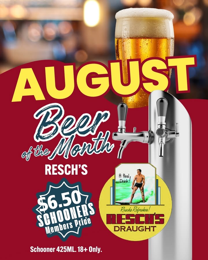 Featured image for “Resch’s Draught Beer of the Month at Club Bondi Junction”